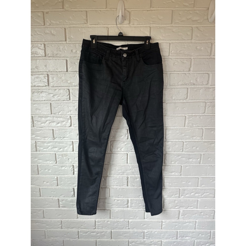 Levi's 535 Super Skinny Jeans Black Denim Size 31
